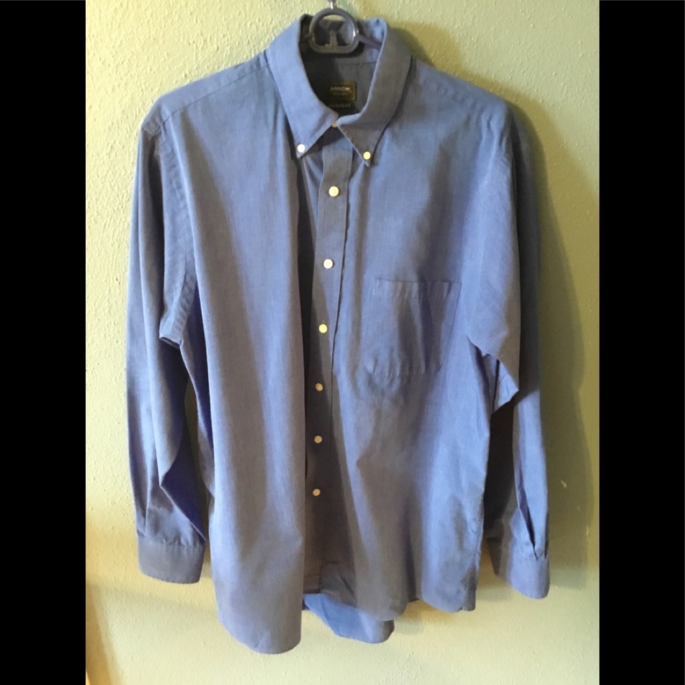 Blue long sleeve dress shirt